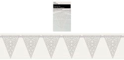 Wedding Lace Paper Flag Banner