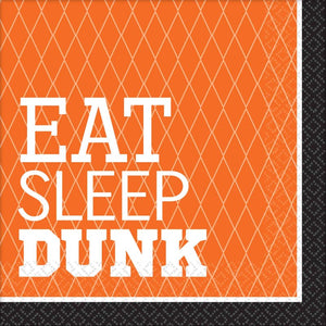 Eat Sleep Dunk Basketball Orange Napkins