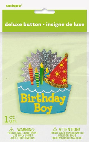 Deluxe Badge Birthday Boy Hat