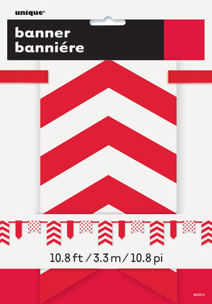 Paper Pennant Banner Red