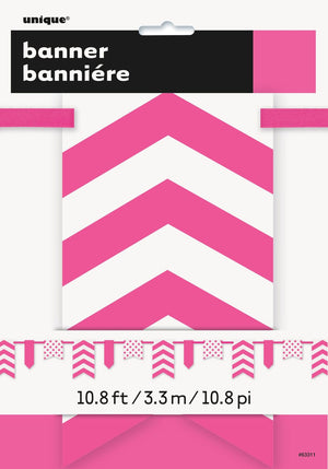 Paper Pennant Banner Pink