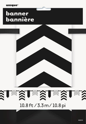 Paper Pennant Banner Black