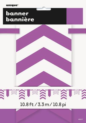 Paper Pennant Banner Purple