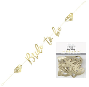  "Bride To Be" Gold Foil Banner 