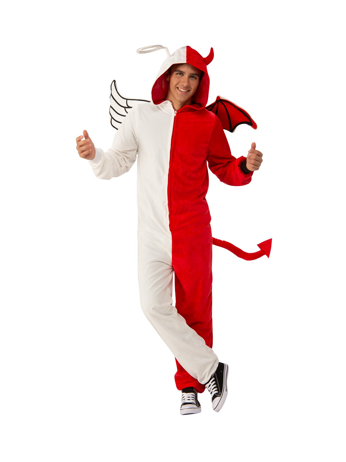 Angel Or Demon Furry Onesie Costume, Adult