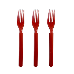 Five Star Ultra HD Reusable Cherry Red Forks 20PK