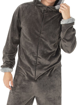 Wolf Hooded Onesie Costume Adult 701907