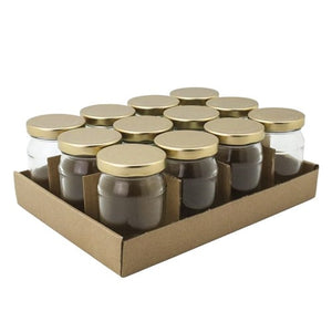 Verona Glass Jar Gold Lids 150ML