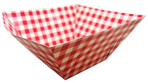 Red Gingham/ Checkered Paper Bowl