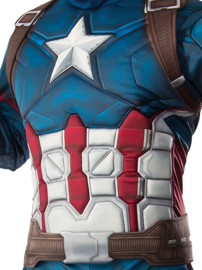 Captain America Deluxe Muscle Chest Costume, Adult