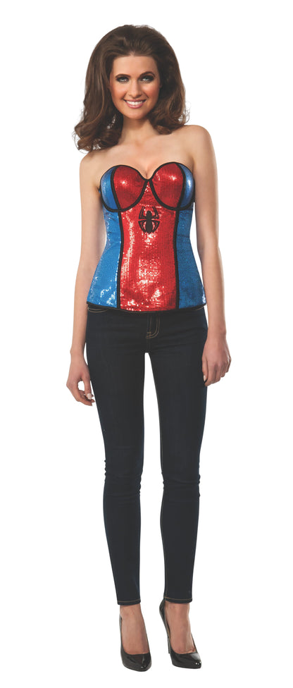 Spider-Girl Sequined Corset, Adult