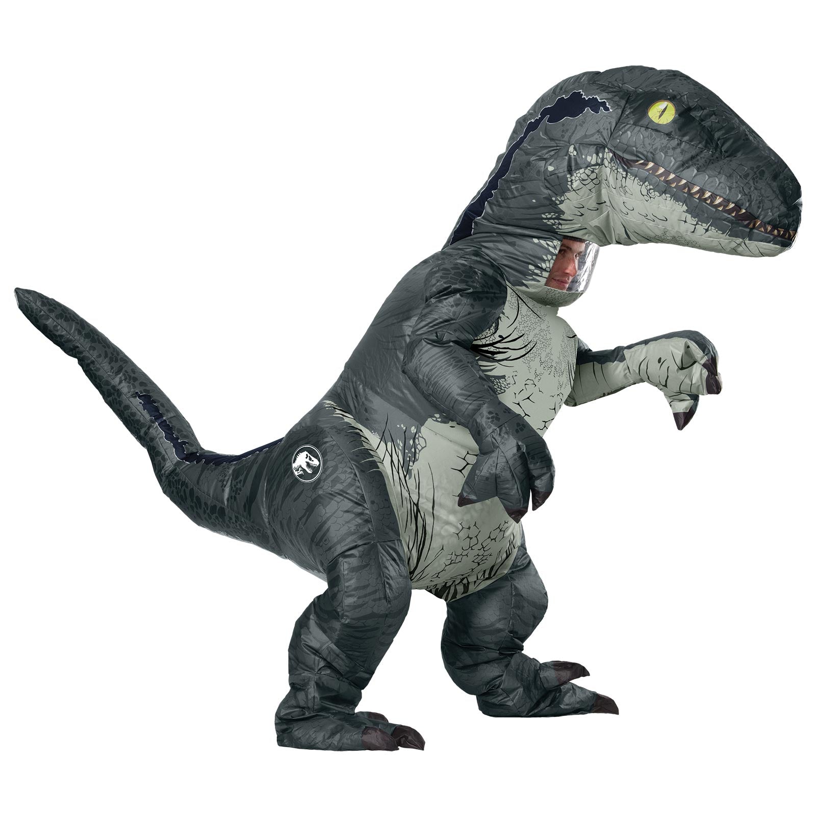 Velociraptor Blue Inflatable Costume, Adult