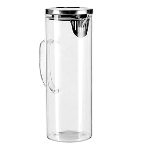 Glass Water Jug 1.8L With Stainless Steel Lid