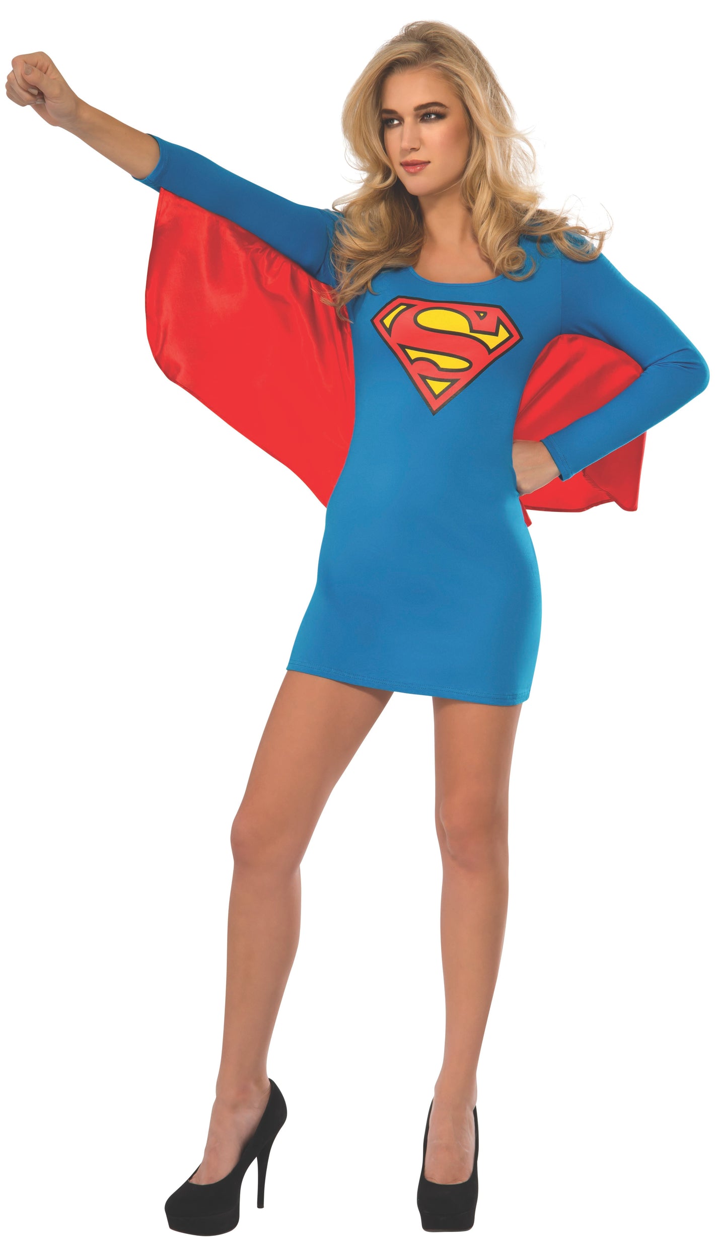 Supergirl Dress With Wings, Adult