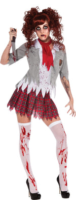 Zombie Schoolgirl Deluxe Costume, Adult