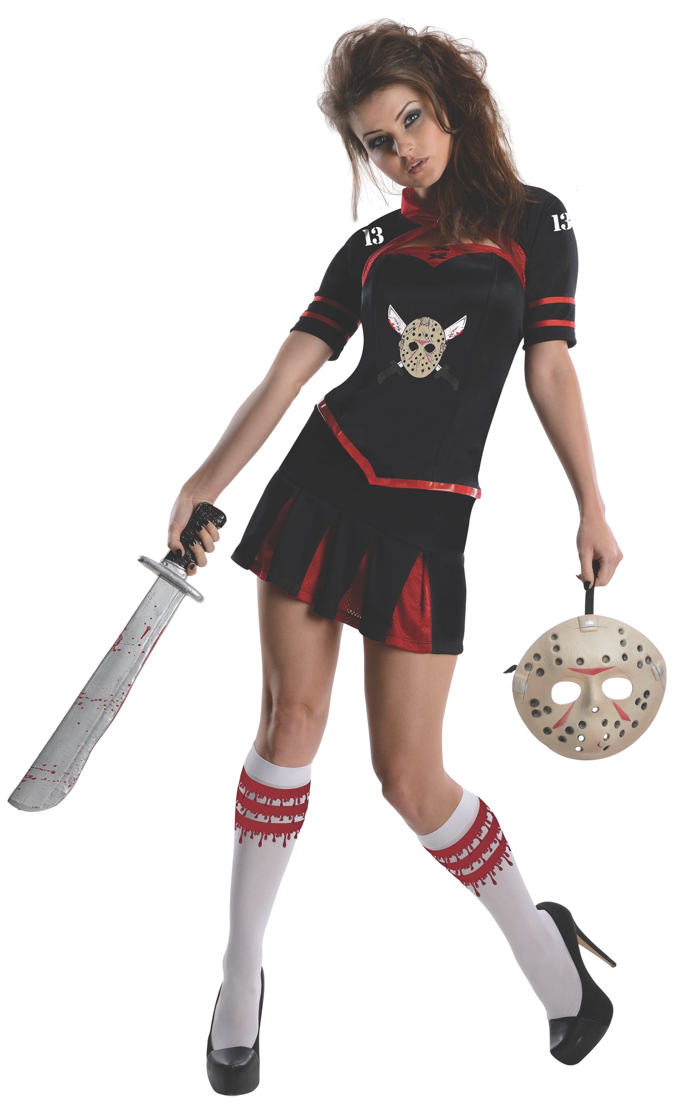 Jason Cheerleader Secret Wishes Corset Costume, Adult