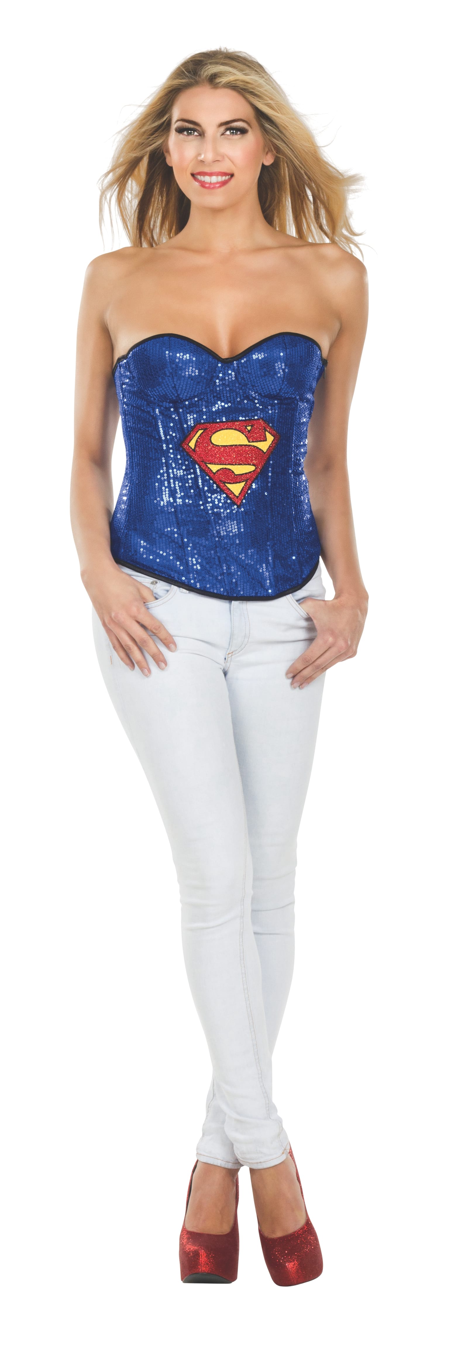 Supergirl Sequin Corset , Adult