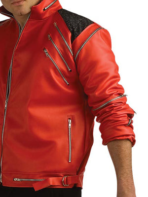 Michael Jackson Beat It Deluxe Red Zipper Jacket Adult 889774