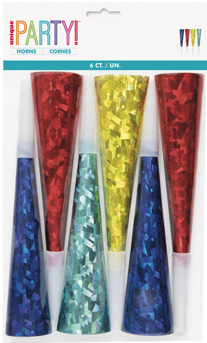 Prismatic Party Horns 6PK