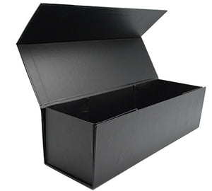 Magnetic Lid Single Bottle Box-Black