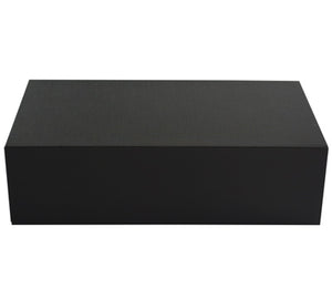 Magnetic Lid Double Bottle Box-Black Linen