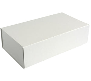 Magnetic Lid Double Bottle Box-White Linen