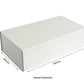 Magnetic Lid Double Bottle Box-White Linen