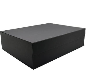 Magnetic Lid Triple Bottle Box-Black Linen