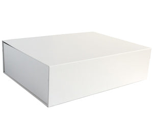 Magnetic Lid Triple Bottle Box-White Linen