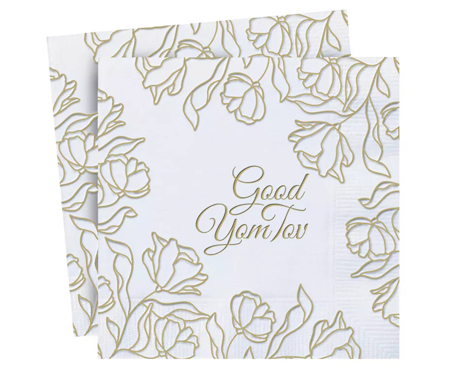 Good Yom Tov Gold Napkins