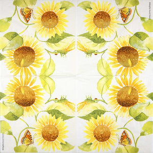 Brigitte Murat Design Sunflowers Lunch Napkins