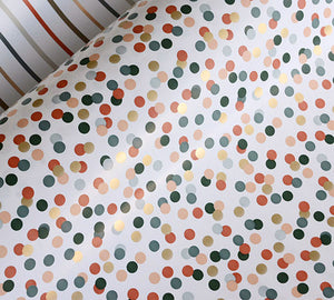 DOTS FIESTA WRAP-Earthy on White