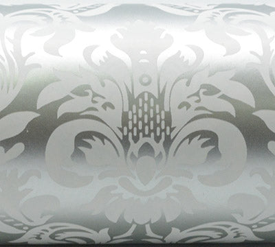 Victorian Wrap-White on Silver Wrapping Paper