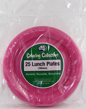 Heavy Duty Plastic Magenta Lunch Plates