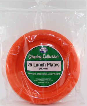 Heavy Duty Orange Lunch Plates