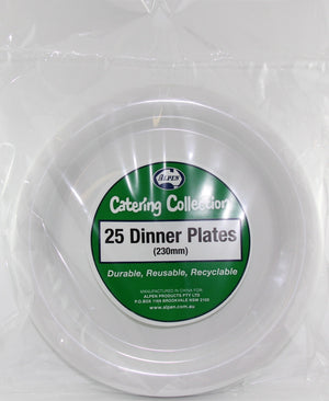 Heavy Duty Plastic White Dinner Plates