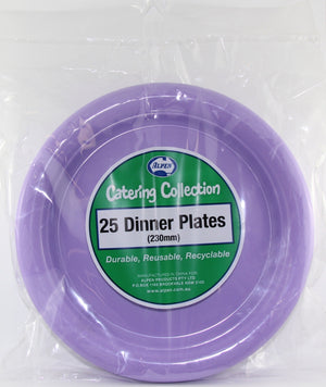 Heavy Duty Plastic Lavender Dinner Plates