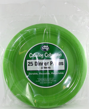 Heavy Duty Plastic Lime Green Dinner Plates