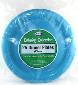 Heavy Duty Plastic Azure Dinner Plates