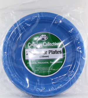 Heavy Duty Plastic Royal Blue Dinner Plates