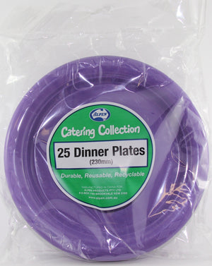 Heavy Duty Plastic Purple Dinner Plates