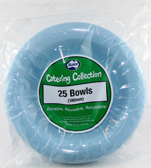 Heavy Duty Plastic Light Blue Bowls