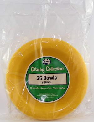 Heavy Duty Plastic Yellow Bowls