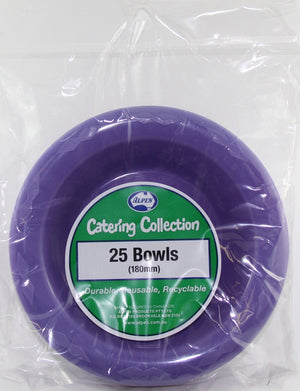 Heavy Duty Plastic Purple Bowls