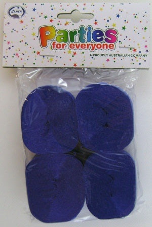 Royal Blue Streamers 4pk