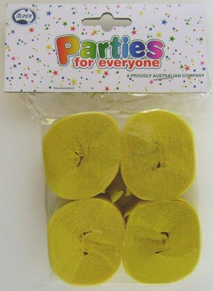 Yellow Streamers 4pk