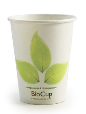  BioCup Single Wall Leaf Hot Coffee Cups 12oz