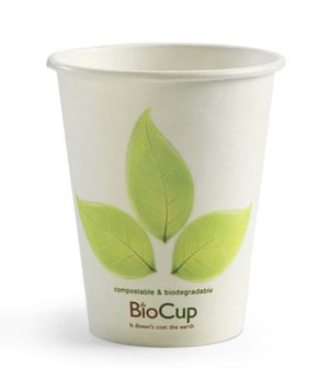 BioCup Single Wall Leaf Hot Coffee Cups 8oz