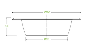 Disposable Sugarcane Bowls 390ML 50PK