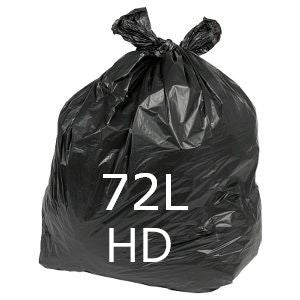 Super Black Garbage Bags Heavy Duty 72 Litre